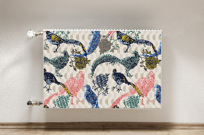 Cobertura magnética para radiador Codornas pintadas