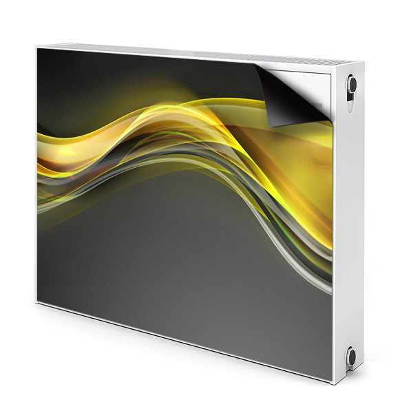 Cobertura magnética para radiador Abstração amarela