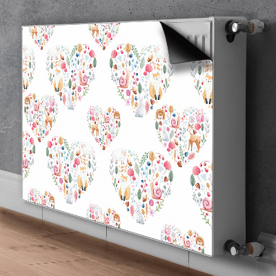 Cobertura magnética para radiador Corações de Coelho Raposa