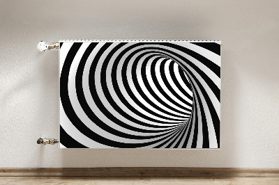 Cobertura magnética para radiador Redemoinho preto e branco