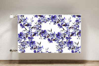 Capa magnética para radiador Flores azuis