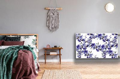 Capa magnética para radiador Flores azuis