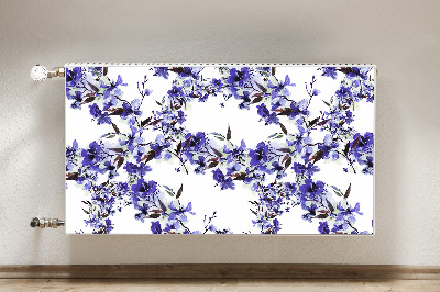 Capa magnética para radiador Flores azuis
