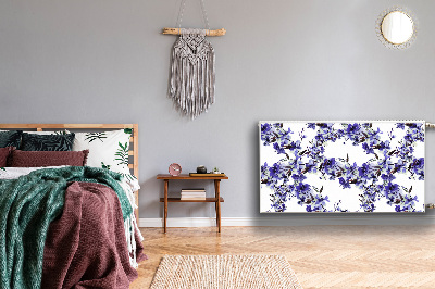 Capa magnética para radiador Flores azuis