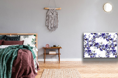 Capa magnética para radiador Flores azuis