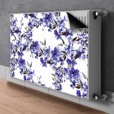 Capa magnética para radiador Flores azuis