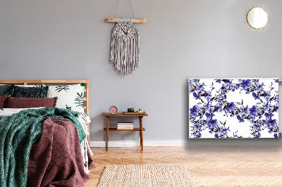 Capa magnética para radiador Flores azuis