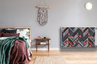 Cobertura magnética para radiador Flores em espinha de peixe