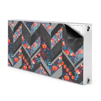 Cobertura magnética para radiador Flores em espinha de peixe