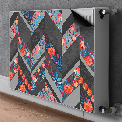 Cobertura magnética para radiador Flores em espinha de peixe