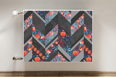 Cobertura magnética para radiador Flores em espinha de peixe