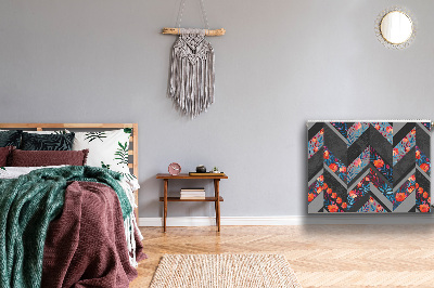 Cobertura magnética para radiador Flores em espinha de peixe