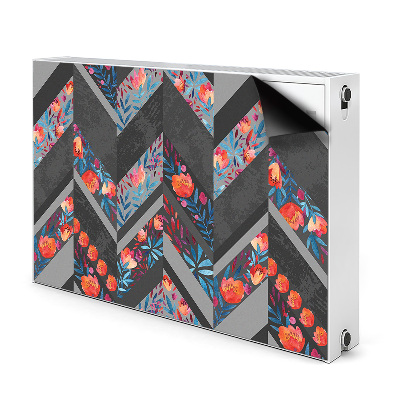 Cobertura magnética para radiador Flores em espinha de peixe