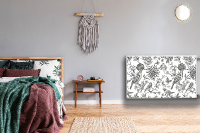 Capa magnética para radiador Pássaros esboçados