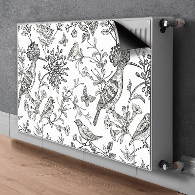 Capa magnética para radiador Pássaros esboçados