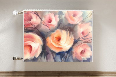 Cobertura magnética para radiador Rosas laranjas