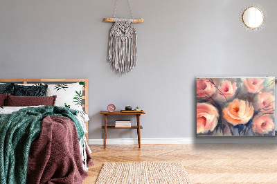 Cobertura magnética para radiador Rosas laranjas