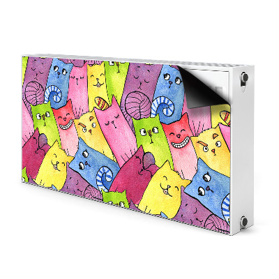 Capa magnética para radiador Gatos felizes