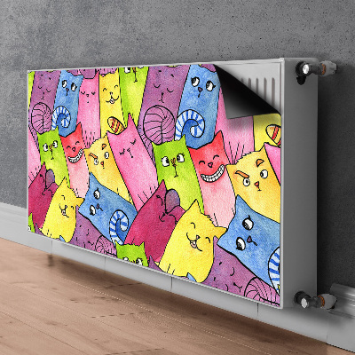 Capa magnética para radiador Gatos felizes