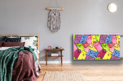 Capa magnética para radiador Gatos felizes