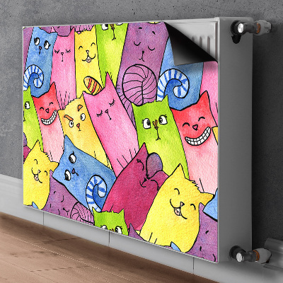 Capa magnética para radiador Gatos felizes