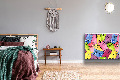 Capa magnética para radiador Gatos felizes