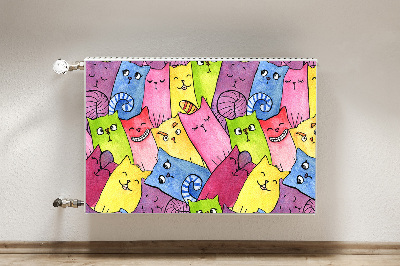 Capa magnética para radiador Gatos felizes