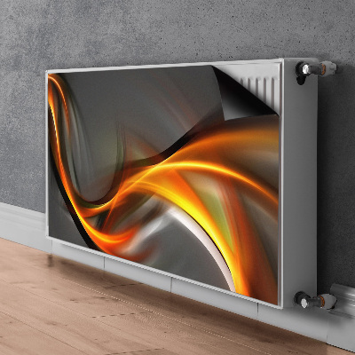 Cobertura magnética para radiador Abstração laranja