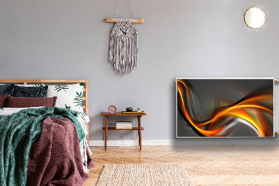 Cobertura magnética para radiador Abstração laranja