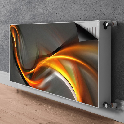 Cobertura magnética para radiador Abstração laranja