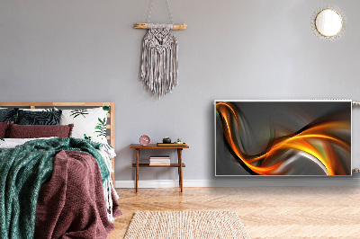 Cobertura magnética para radiador Abstração laranja