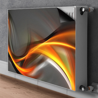 Cobertura magnética para radiador Abstração laranja