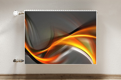 Cobertura magnética para radiador Abstração laranja