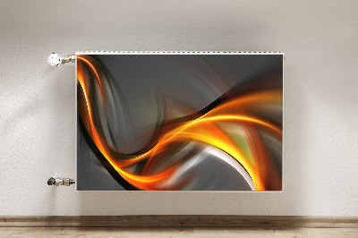 Cobertura magnética para radiador Abstração laranja