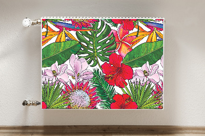 Cobertura magnética para radiador Flores coloridas