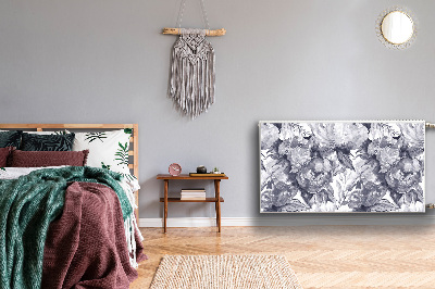 Cobertura magnética para radiador Flores cinzentas