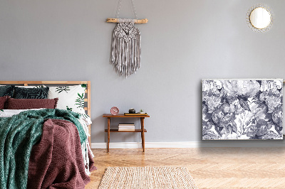 Cobertura magnética para radiador Flores cinzentas