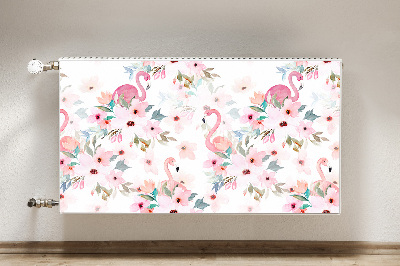 Capa magnética para radiador Flores de flamingos