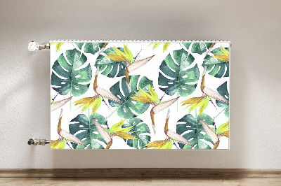 Capa magnética para radiador Folhas exóticas