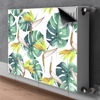 Capa magnética para radiador Folhas exóticas