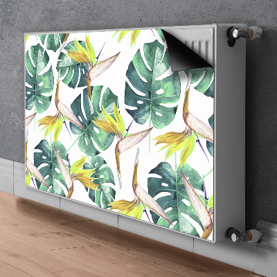 Capa magnética para radiador Folhas exóticas