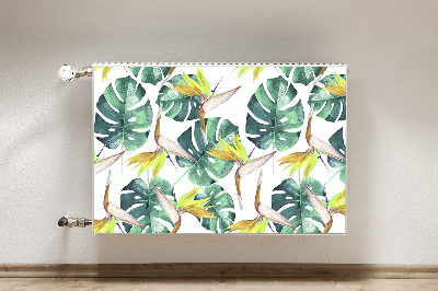 Capa magnética para radiador Folhas exóticas