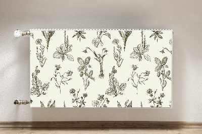 Cobertura magnética para radiador Flores esboçadas