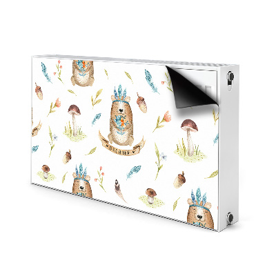 Cobertura magnética para radiador Urso de pelúcia indiano