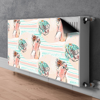 Capa magnética para radiador Papagaios cor de rosa