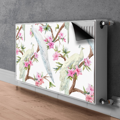 Cobertura magnética para radiador Pavões brancos