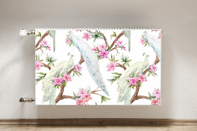 Cobertura magnética para radiador Pavões brancos