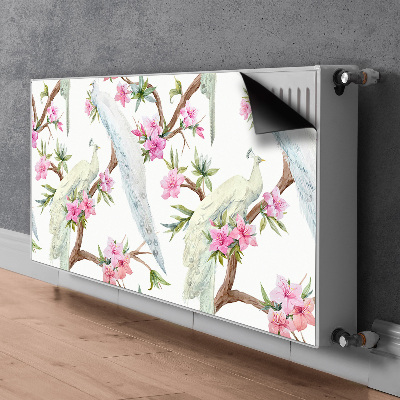 Cobertura magnética para radiador Pavões brancos