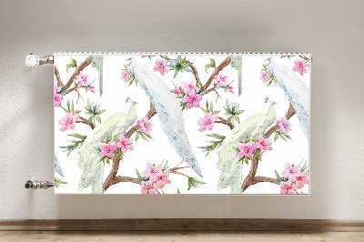 Cobertura magnética para radiador Pavões brancos