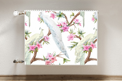 Cobertura magnética para radiador Pavões brancos